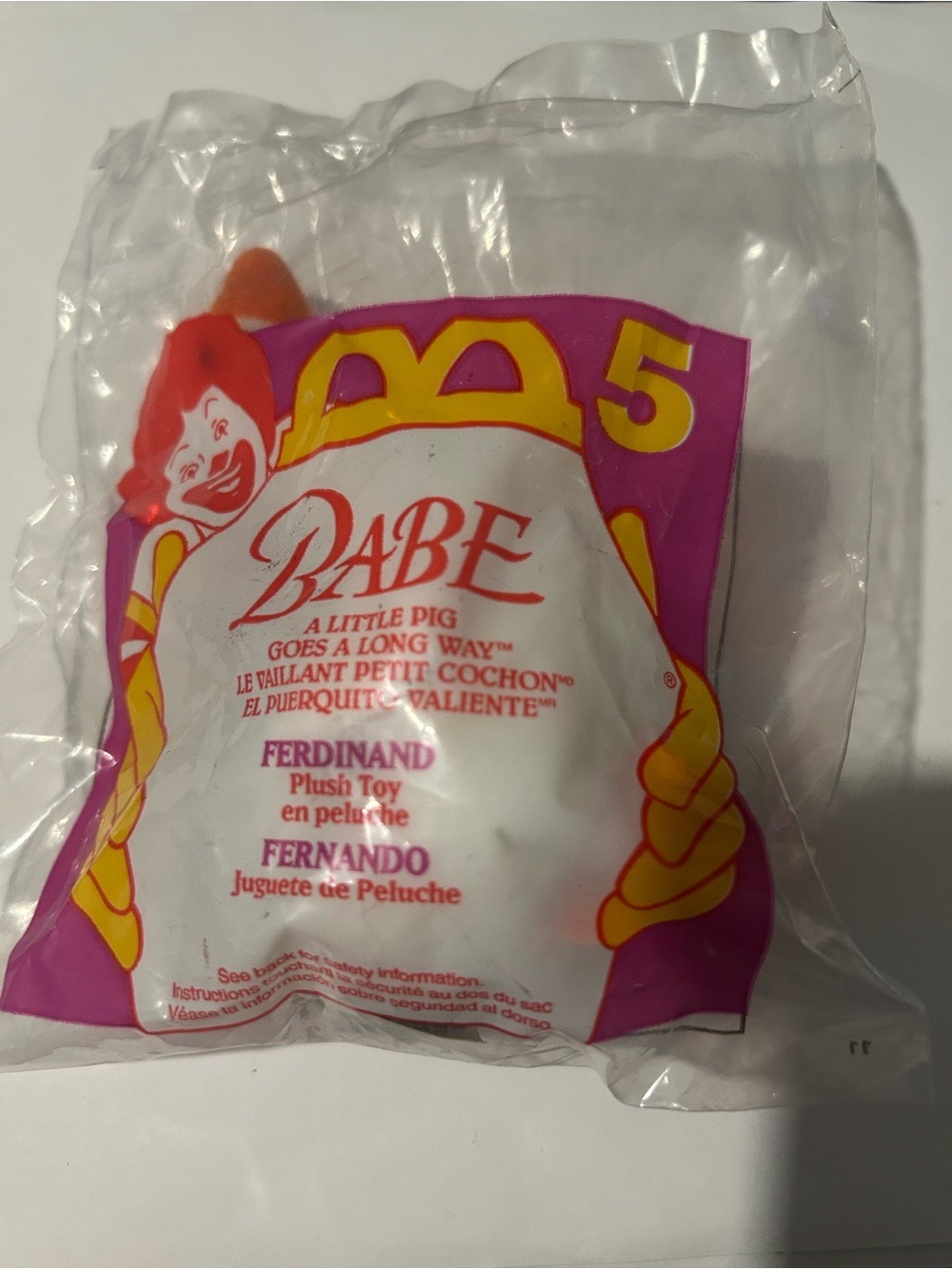 1995 Babe McDonalds Plush Happy Meal Toy - Ferdinand the Goose #5